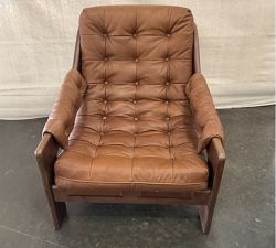 Open Box: Callum Leather Chair - Heirloom Sienna