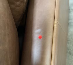 Open Box: Carmel Lounge Square Arm Leather Corner - Gravel Chocolate