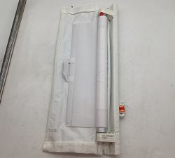 Open Box: Emery Linen Cordless Roman Blackout Shade (26"W x 48"L) - White