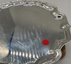 Open Box: LoveShackFancy Silver Footed Serving Tray - Antique Silver