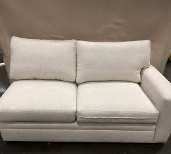 Open Box: Pearce Modern Square Arm Left Loveseat - Performance Boucle Oatmeal
