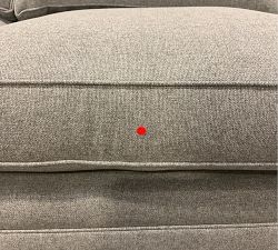 Open Box: Pearce Upholstered Armless Loveseat - Performance Heathered Basketweave Chambray, Espresso