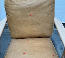 Open Box: Raylan Leather Armchair - Keystone Sandstone, Light Ash