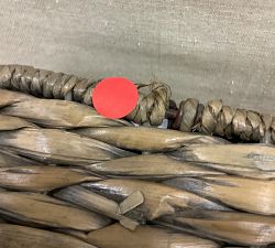 Open Box: Seagrass Handcrafted Divided Hamper - Gray Wash