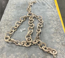 Open Box: Wooden Chain Wall Art, Large (22"W x 32"H) - Whitewash
