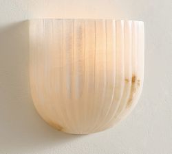 Willow Demi Lune Stone Sconce (9")