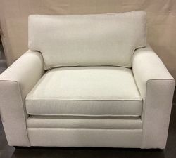 Open Box: Pearce Square Arm Upholstered Chair And A Half - Performance Boucle Oatmeal, Espresso