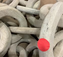 Open Box: Wooden Chain Wall Art - Whitewash