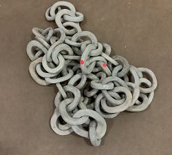 Open Box: Wooden Chain Wall Art - Whitewash