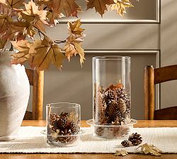 Foil Leaves &amp; Pinecone Vase Filler