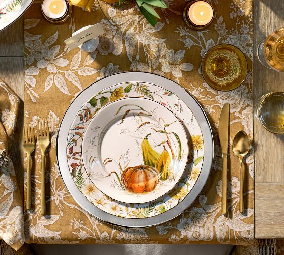 Bedford Harvest Gourd Stoneware Salad Plates - Set of 4 by Pottery Barn