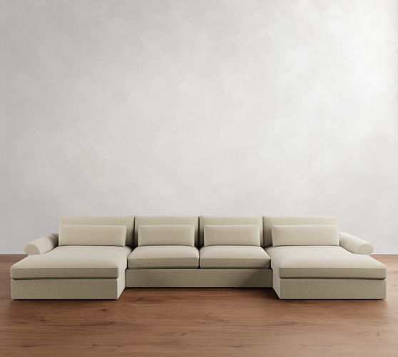 Westwood Roll Arm Deep Seat Double Chaise Sectional (191") by Pottery Barn