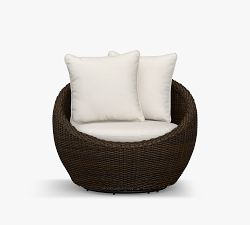 Torrey Wicker Swivel Outdoor Papasan