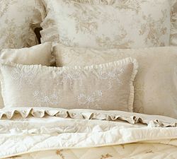 LoveShackFancy Embroidered Bows Pillow Cover