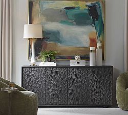 Tarek 4-Door Cabinet, Black (74")