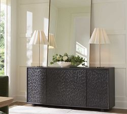 Tarek 4-Door Cabinet, Black (74")
