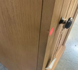 Open Box: Aubrey Modular Media Cabinet Door Base, Right (18"W x 36"H) - Seadrift