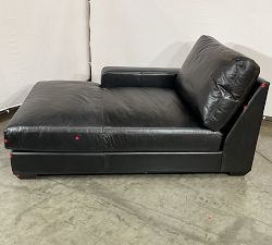 Open Box: Big Sur Square Arm Deep Seat Left Wide Chaise - Vintage Midnight, Espresso
