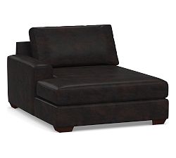 Open Box: Big Sur Square Arm Deep Seat Left Wide Chaise - Vintage Midnight, Espresso
