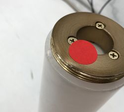 Open Box: Frances Alabaster Double Tube Sconce (22") - Tumbled Brass