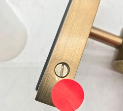 Open Box: Frances Alabaster Double Tube Sconce (22") - Tumbled Brass