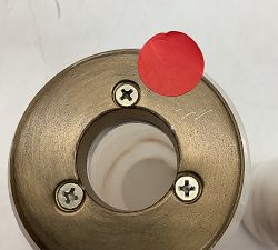 Open Box: Frances Double Tube Sconce (22") - Tumbled Brass, Alabaster