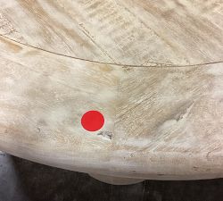 Open Box: Goa Round Coffee Table (44") - Whitewash