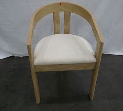 Open Box: Marin Dining Armchair - Performance Heathered Tweed Ivory, Mist