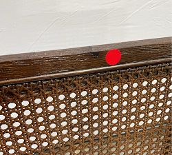 Open Box: Monty Cane Dining Chair - Performance Boucle Oatmeal, Vintage Amber