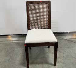 Open Box: Monty Cane Dining Chair - Performance Boucle Oatmeal, Vintage Amber