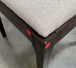 Open Box: Monty Cane Dining Chair - Performance Boucle Oatmeal, Vintage Amber