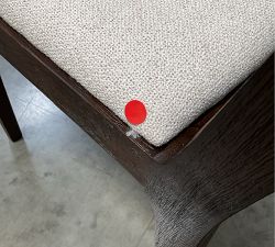 Open Box: Monty Cane Dining Chair - Performance Boucle Oatmeal, Vintage Amber
