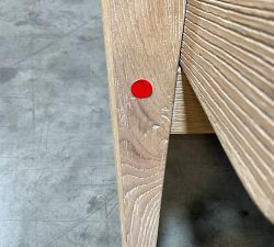 Open Box: Raylan Leather Armchair - Keystone Sandstone, Light Ash