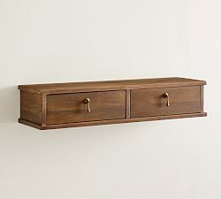 Open Box: Summerville Floating Shelf with Drawers (36") - Tuscan Brown