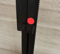 Open Box: Vail Mesh Fireplace Double Door Screen - Black