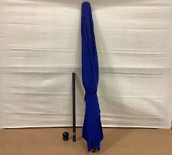 Open Box: 10' Rectangular Outdoor Patio Umbrella,Rustproof Aluminum Tilt Frame - Sunbrella®; Cobalt, Black