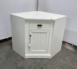 Open Box: Aubrey Modular Media Corner Cabinet Base (49.5"W x 36"H) - Dutch White