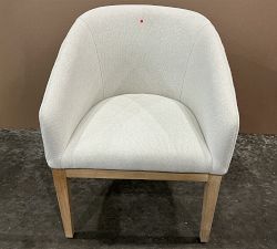 Open Box: Baldwin Upholstered Dining Chair - Performance Heathered Basketweave Alabaster, Fog