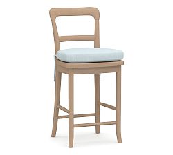 Open Box: Cline Stool Cushion - Performance Slub Weave Cloud Valdese