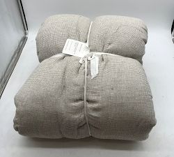 Open Box: European Flax Linen Tufted Waffle Comforter, King/Cal. King - Flax