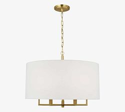 Open Box: Heloise Metal Round Chandelier (25") - Burnished Brass