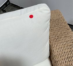 Open Box: Kostas Wicker Swivel Outdoor Lounge Chair with Cushion - Natural, Sand