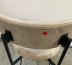Open Box: Maison Leather Counter Stool (24") - Statesville Pebble, Antique Bronze