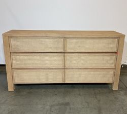 Open Box: Marina Cane 6-Drawer Dresser (66") - Seadrift