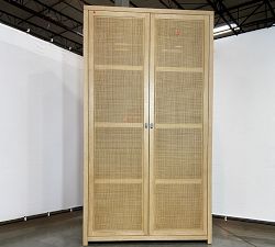 Open Box: Modern Farmhouse Tall Storage Cabinet (44") - Fog, Antique Bronze