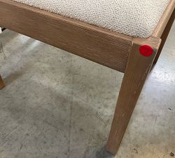 Open Box: Newport Woven Dining Chair - Boucle Oatmeal, Seadrift Finish
