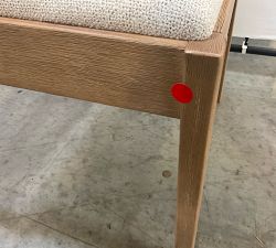 Open Box: Newport Woven Dining Chair - Boucle Oatmeal, Seadrift Finish