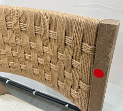 Open Box: Newport Woven Dining Chair - Boucle Oatmeal, Seadrift Finish