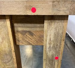 Open Box: Oakleigh Console Table (68") - Heirloom Wheat, Black Hardware
