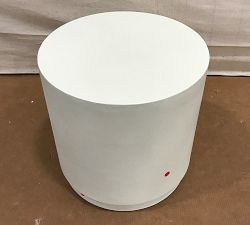 Open Box: Pomona Concrete Round Outdoor Side Table (18") - White